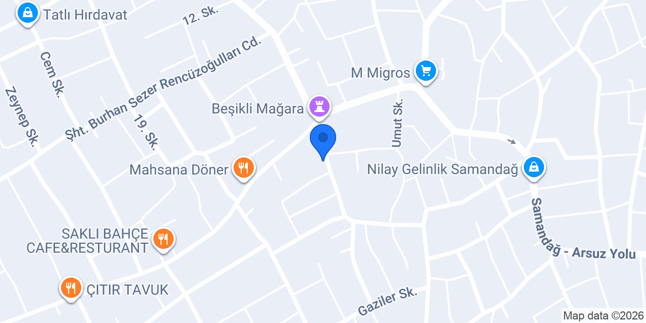 Samandağı İlçe Halk Kütüphanesi konumu