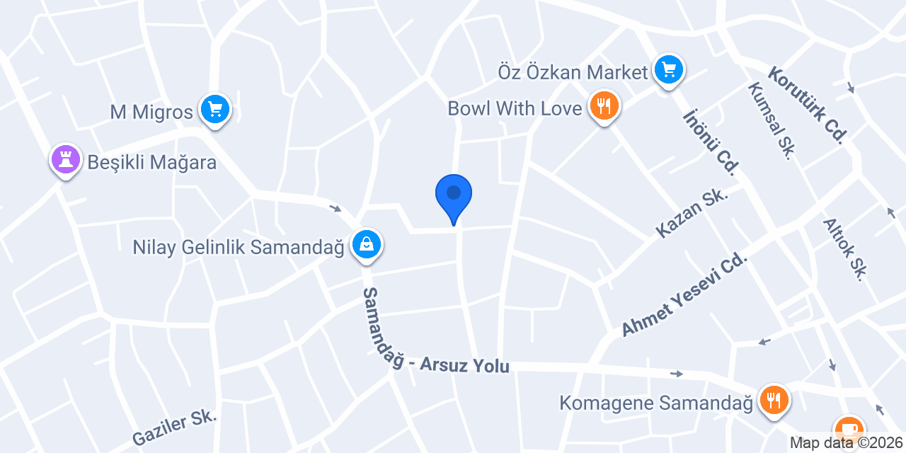 Samandağ kiralık manitou konumu