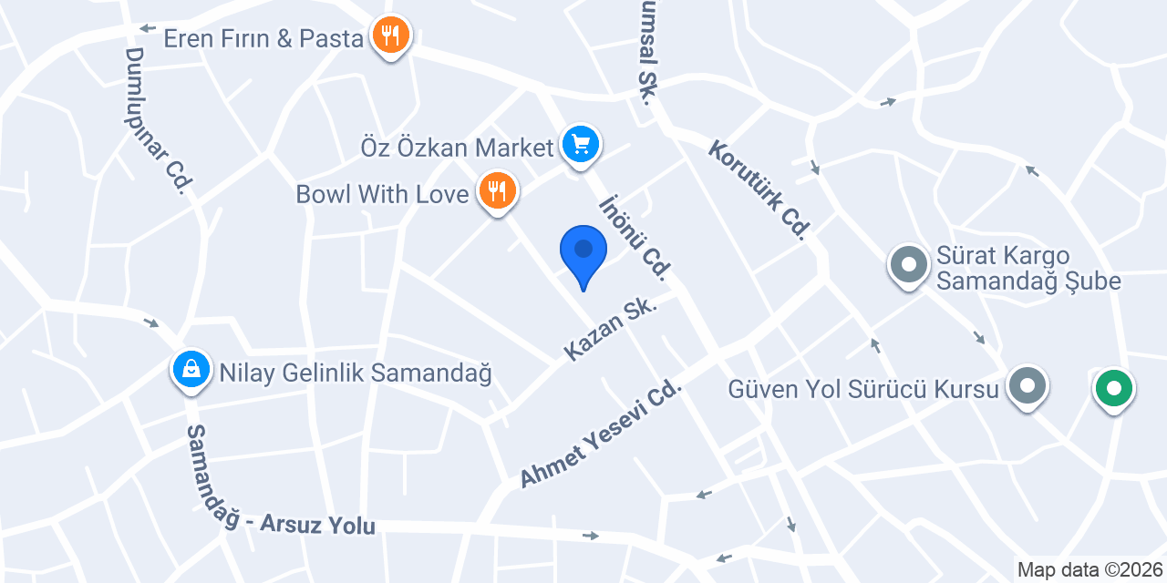 Dostlar unlu mamulleri İmalathanesi konumu