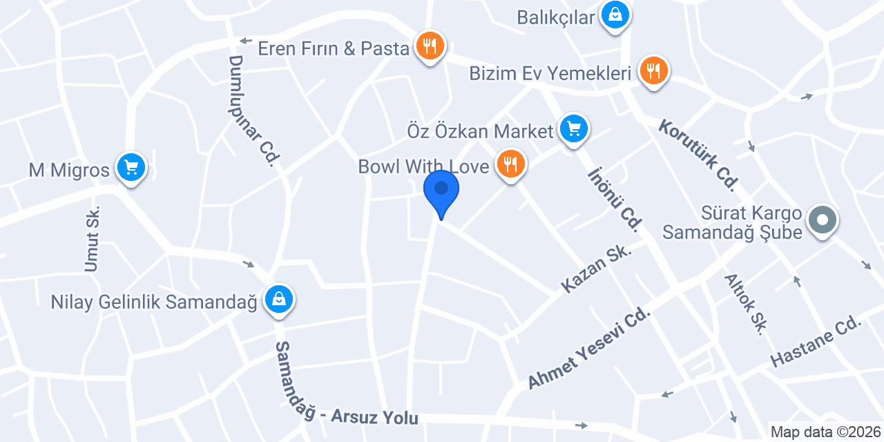 Samandağ Taksi - Ercan Barutçu konumu