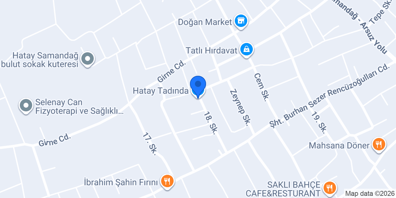 Hatay Tadında konumu