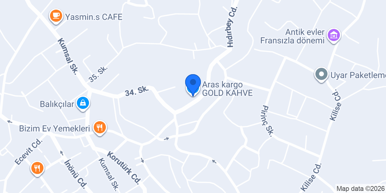 Aras kargo GOLD KAHVE konumu