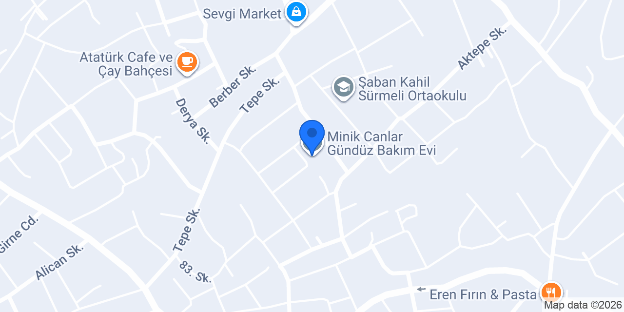 Minik Canlar Gündüz Bakım Evi konumu