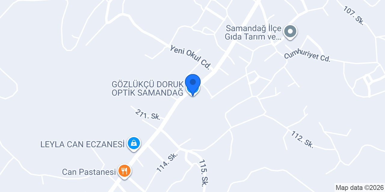 GÖZLÜKÇÜ DORUK OPTİK SAMANDAĞ konumu