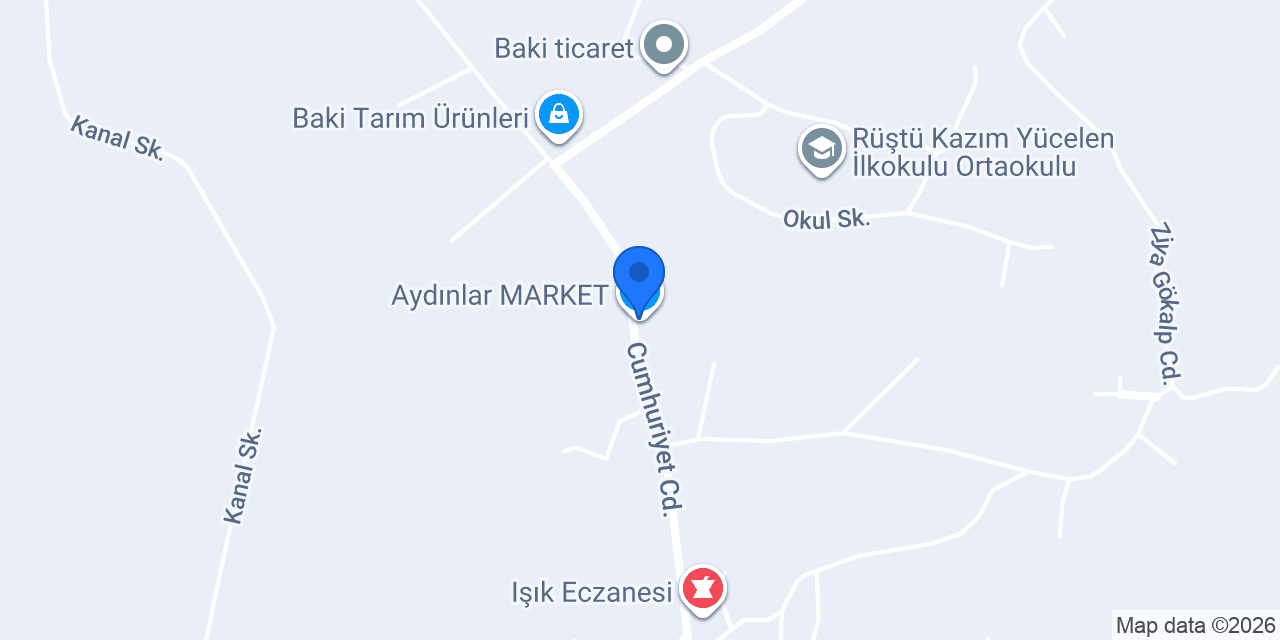 Aydınlar MARKET konumu