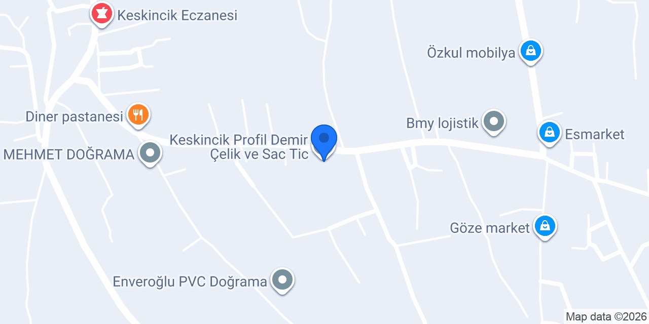 Keskincik Profil Demir Çelik ve Sac Tic. konumu