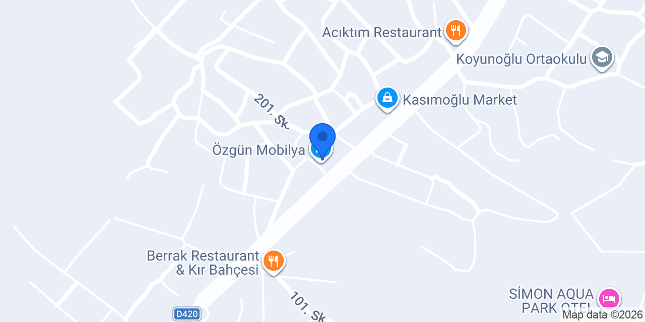 Özgün Mobilya konumu