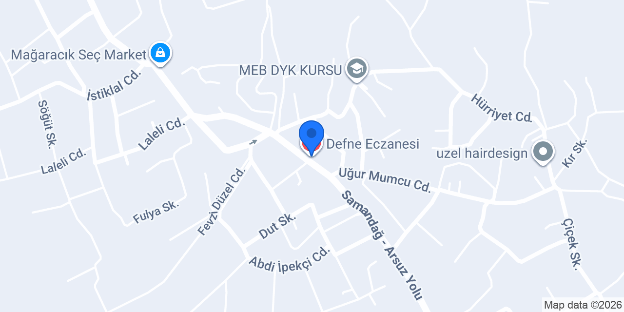 Defne Eczanesi konumu