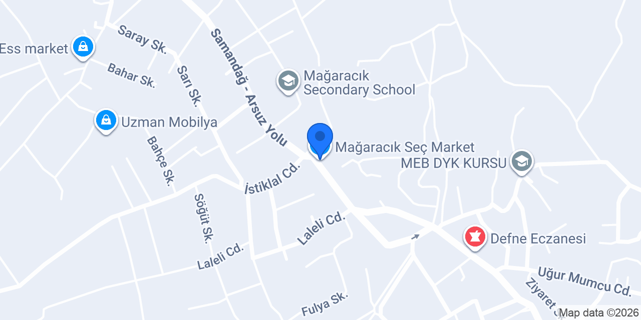 Mağaracık Seç Market konumu