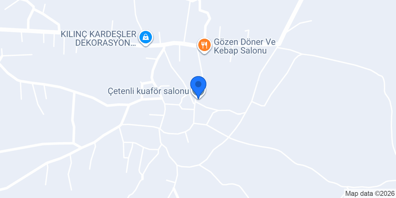 Çetenli kuaför salonu konumu
