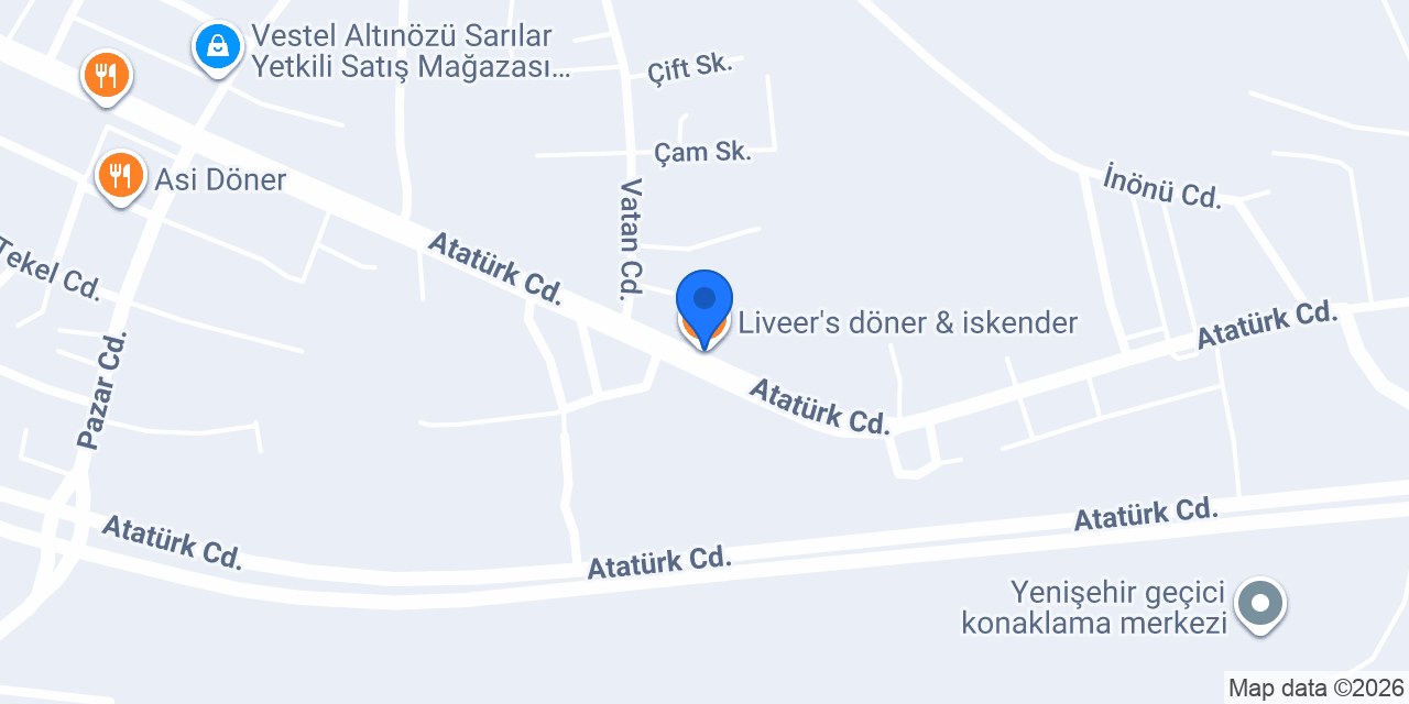 Liveer's döner & iskender konumu