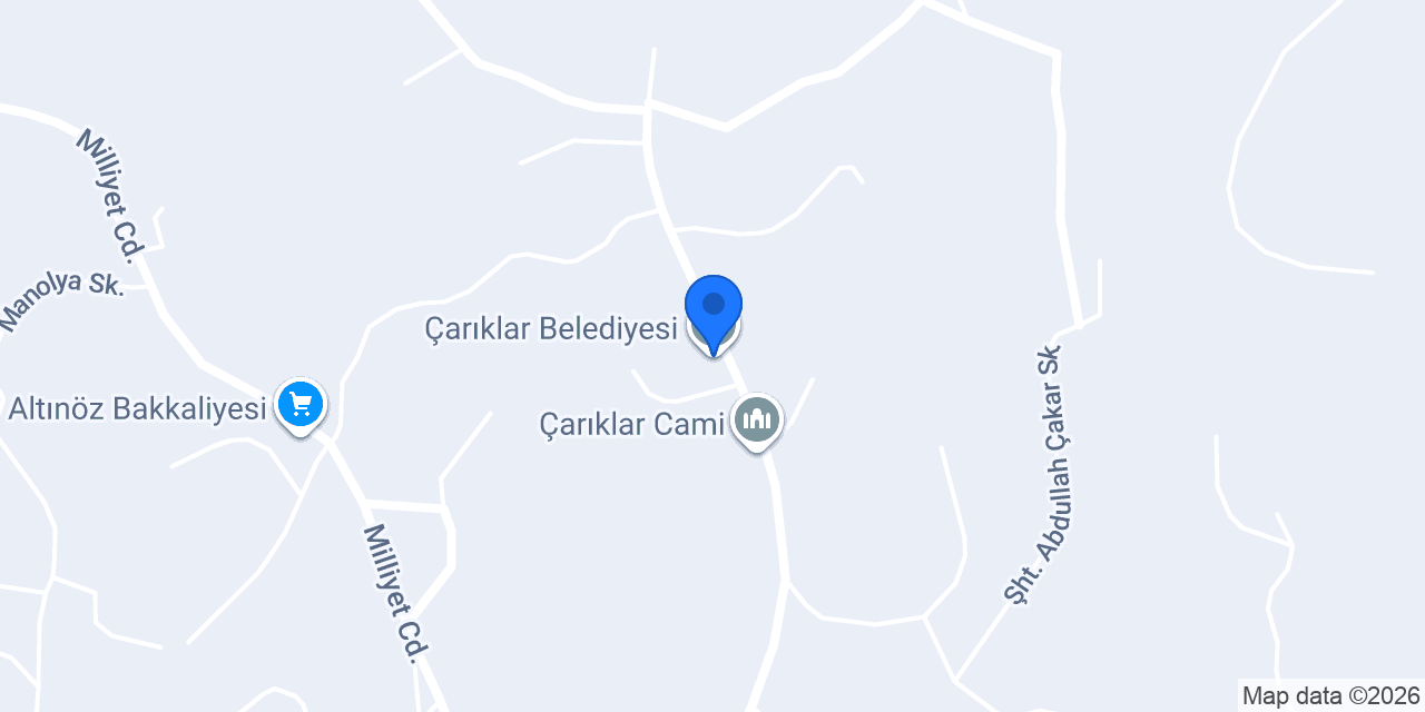 Çarıklar Belediyesi konumu