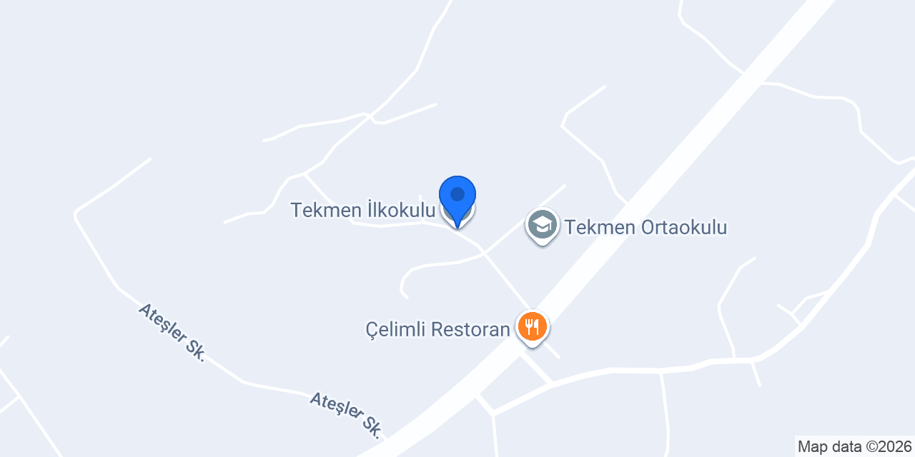 Tekmen İlkokulu konumu