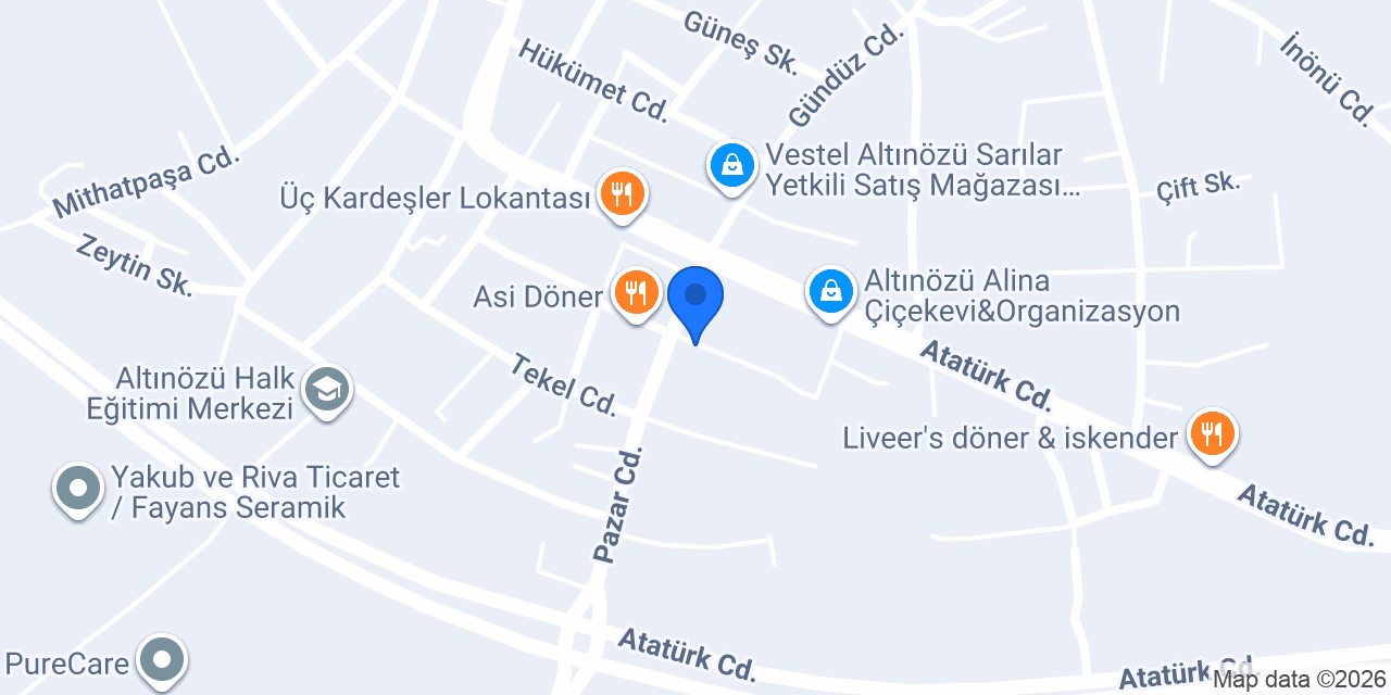 Balsever Mobilya konumu