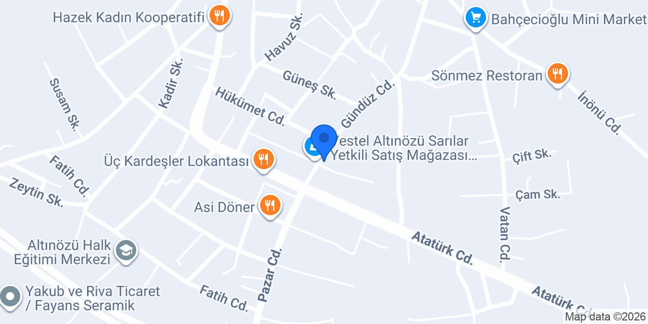Özel Altınözü diş kliniği konumu