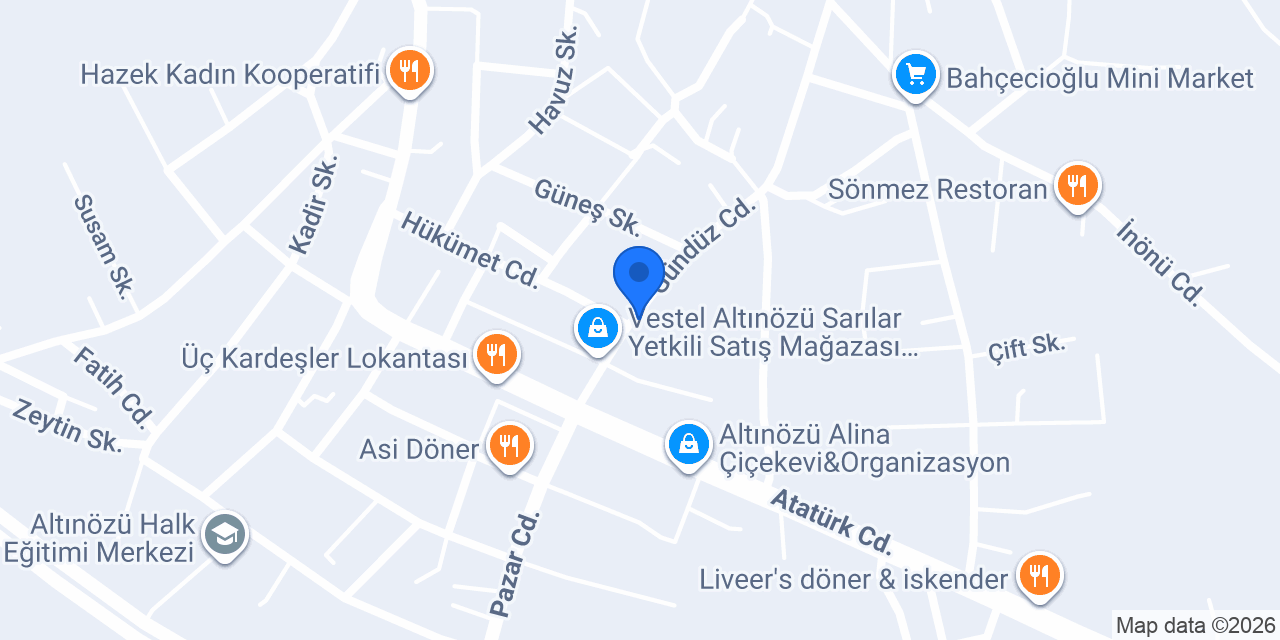 Şahinoğlu Seç Market konumu