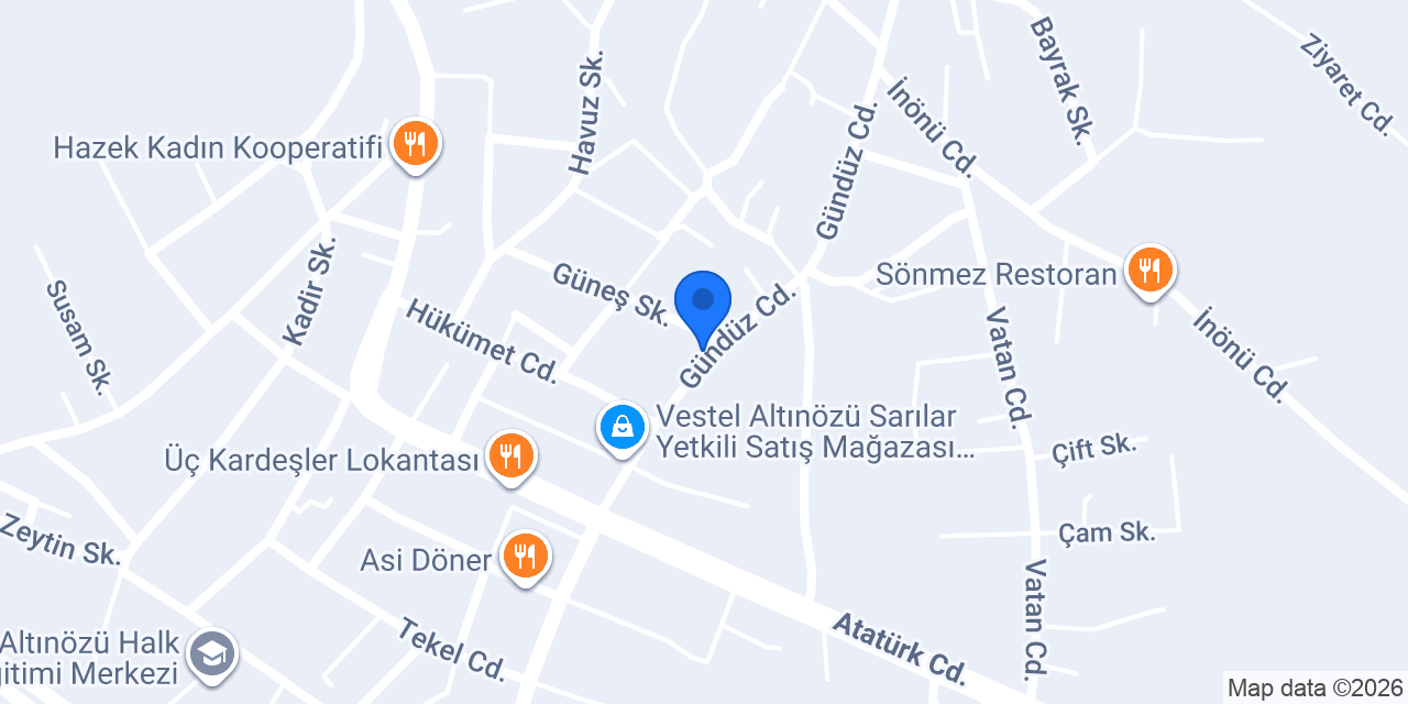 ALTINÖZÜ İŞLER KİTABEVİ konumu