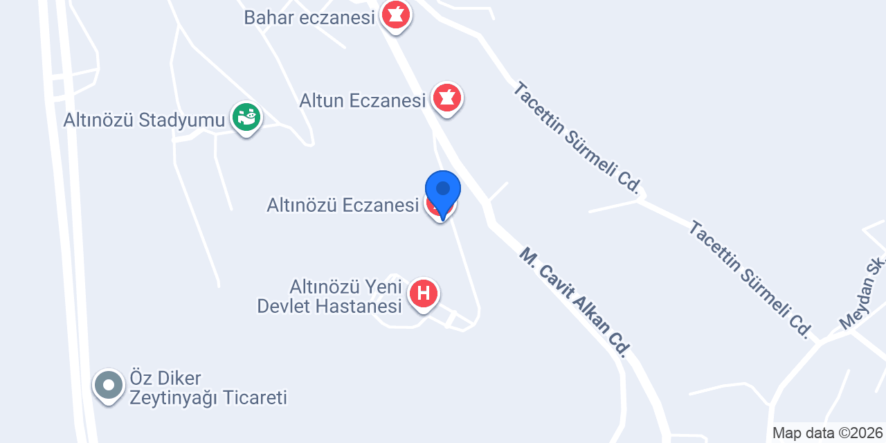 Altınözü Eczanesi konumu