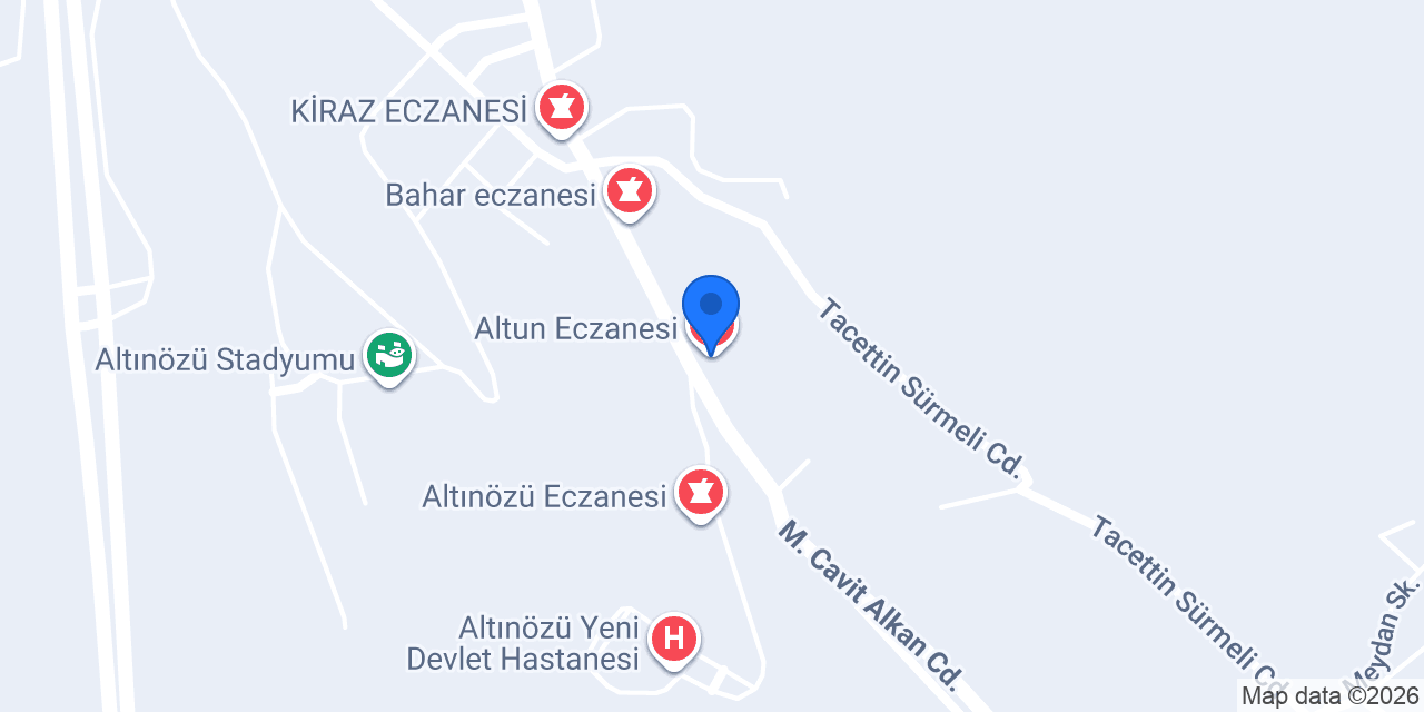 Altun Eczanesi konumu