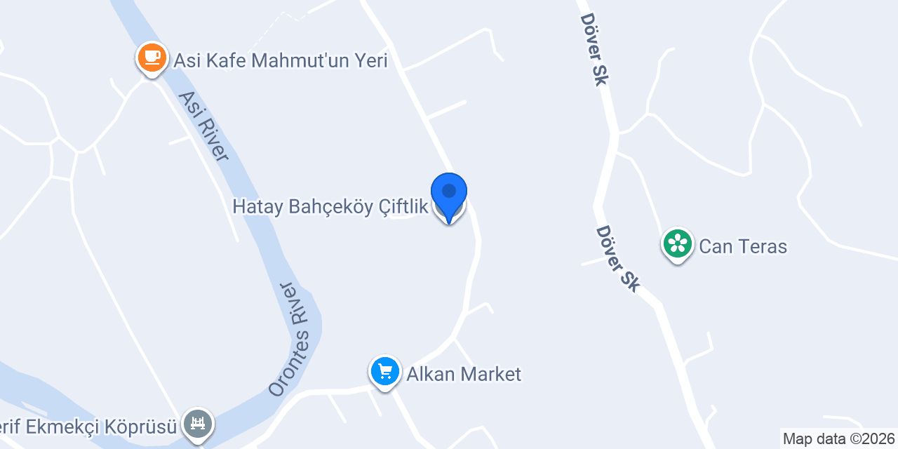 Hatay Bahçeköy Çiftlik konumu