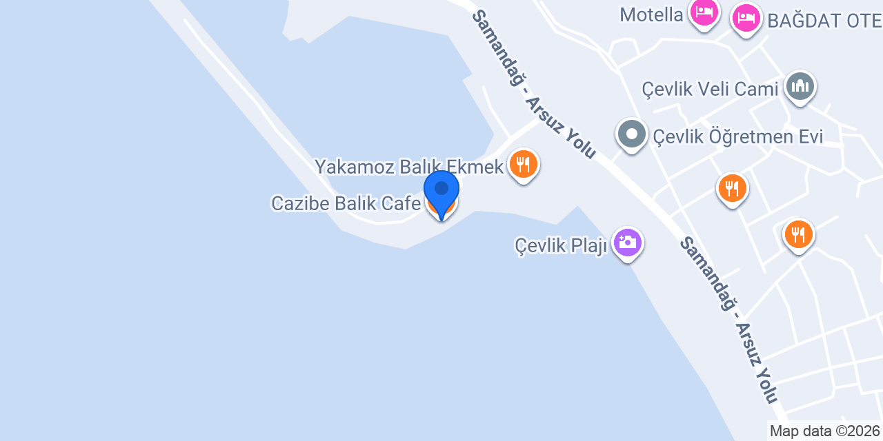 Cazibe Balık Cafe konumu