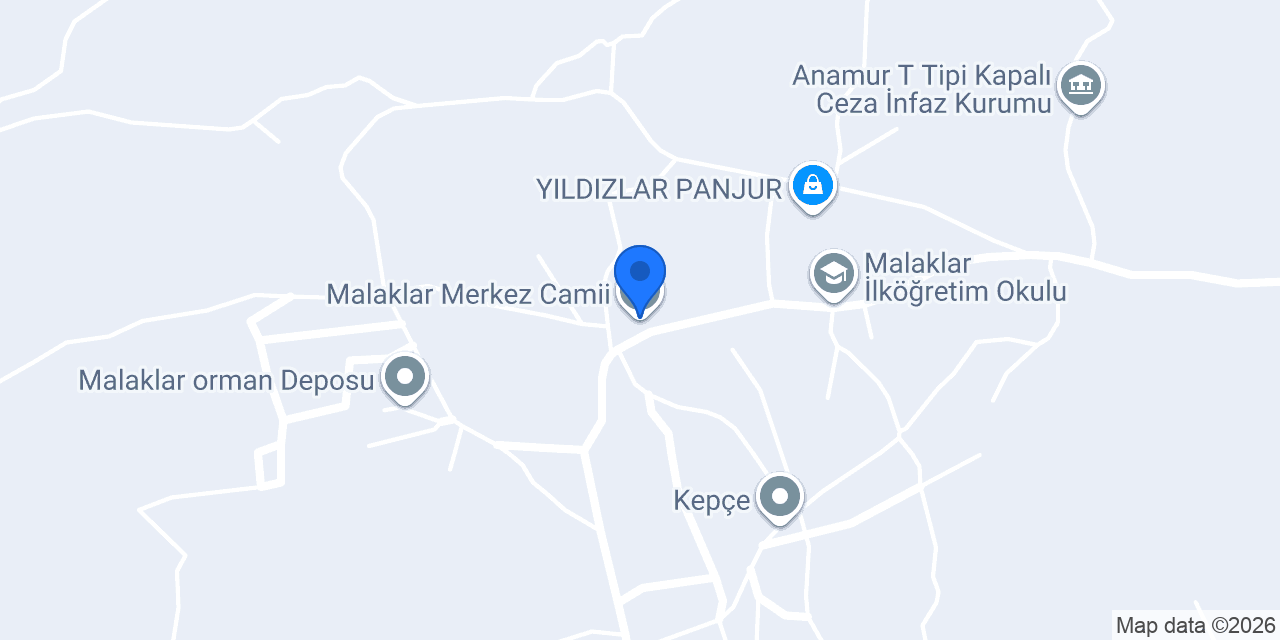 Malaklar Merkez Camii konumu