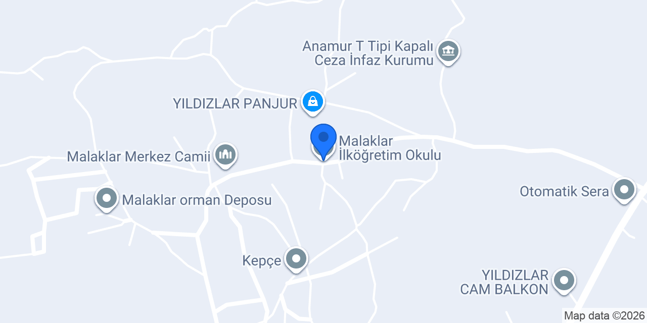 Malaklar İlköğretim Okulu konumu
