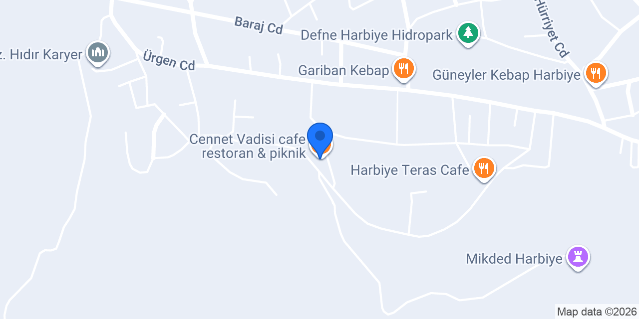 Cennet Vadisi cafe restoran & piknik konumu
