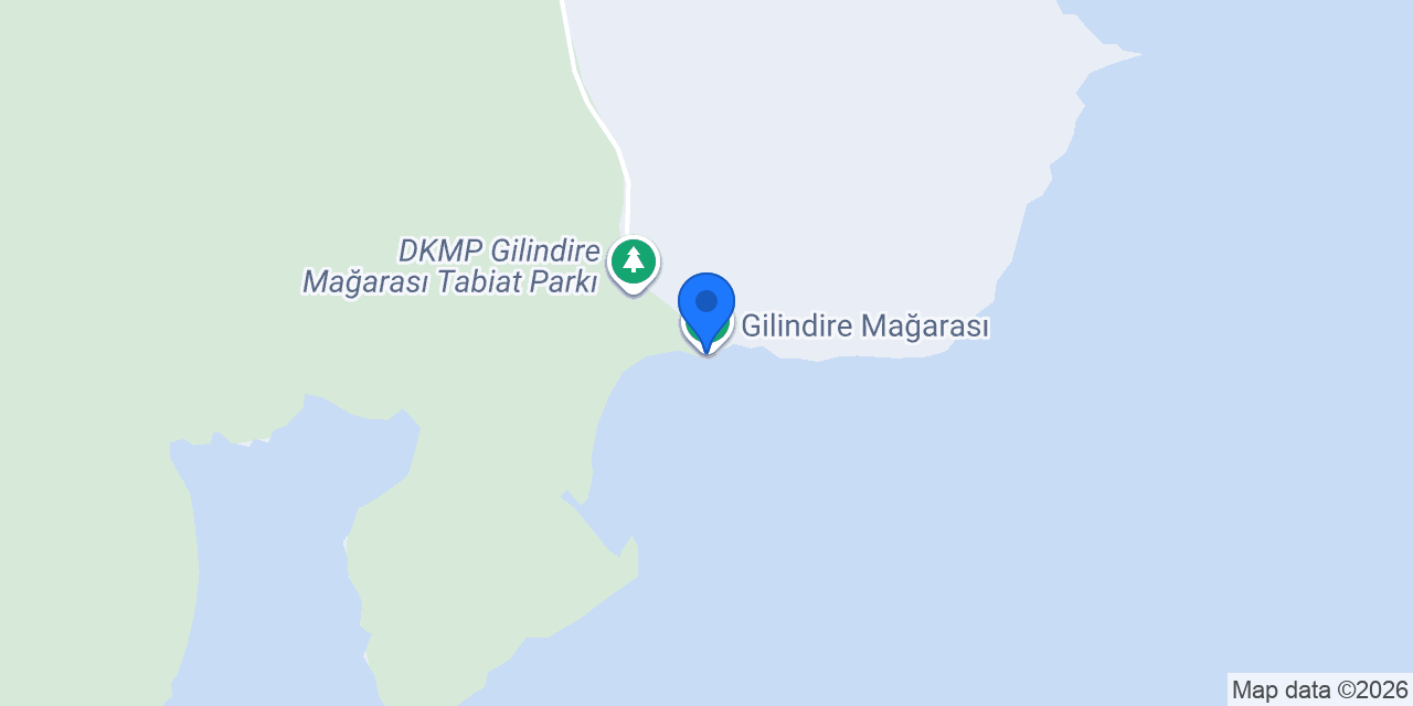 Gilindire Mağarası konumu