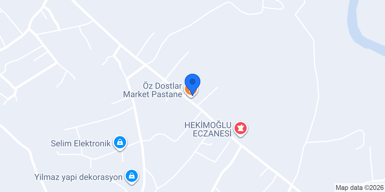 Öz Dostlar Market Pastane konumu