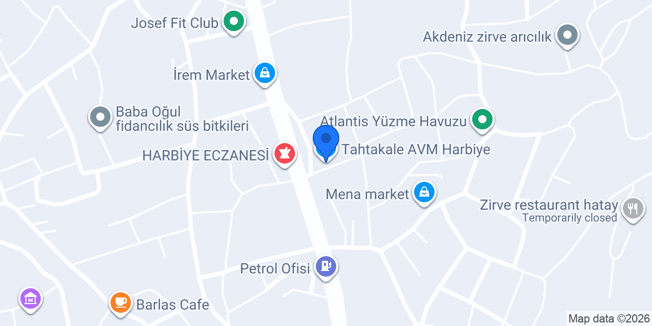 Tahtakale AVM Harbiye konumu