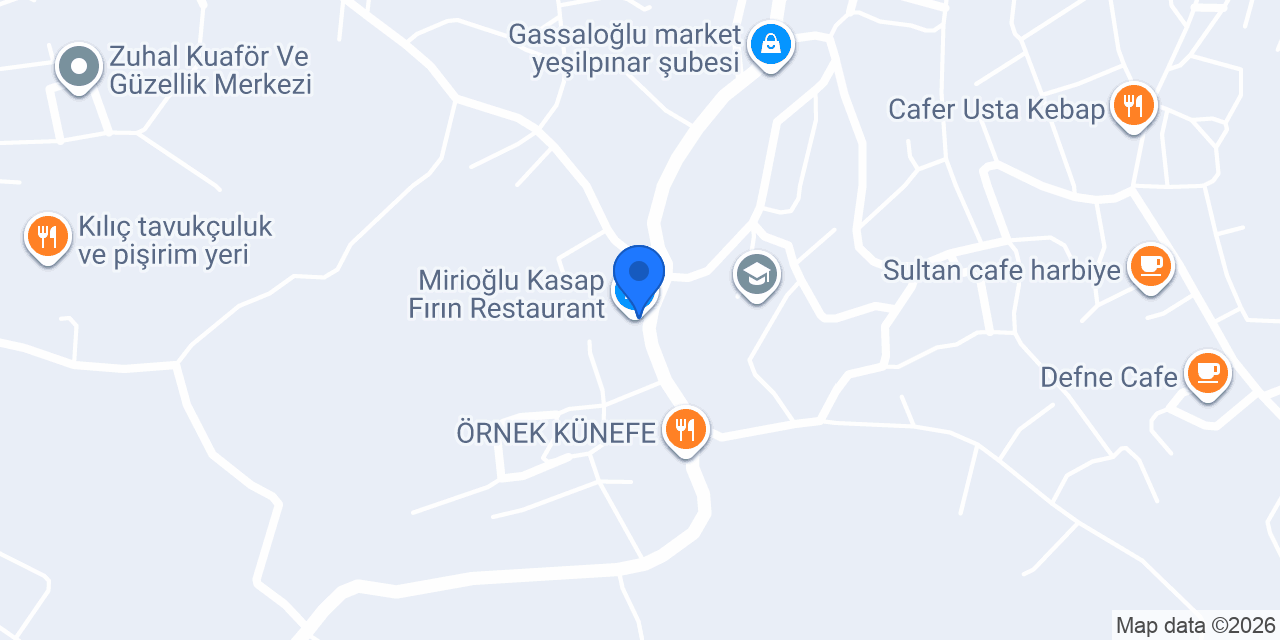 Mirioğlu Kasap Fırın Restaurant konumu