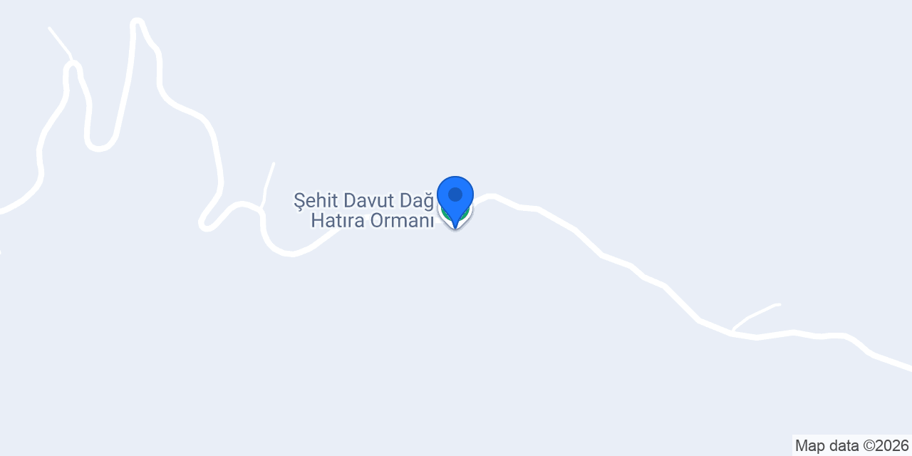 Şehit Davut Dağ Hatıra Ormanı konumu