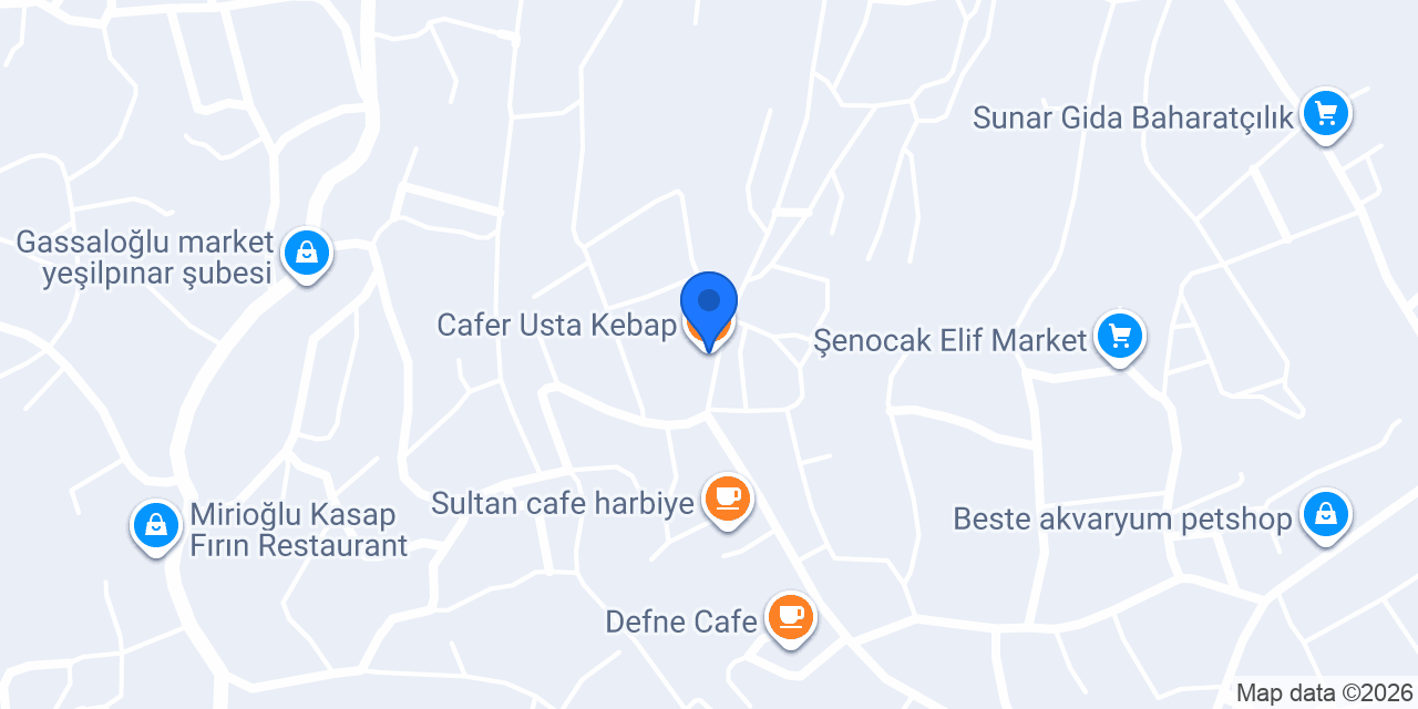 Cafer Usta Kebap konumu