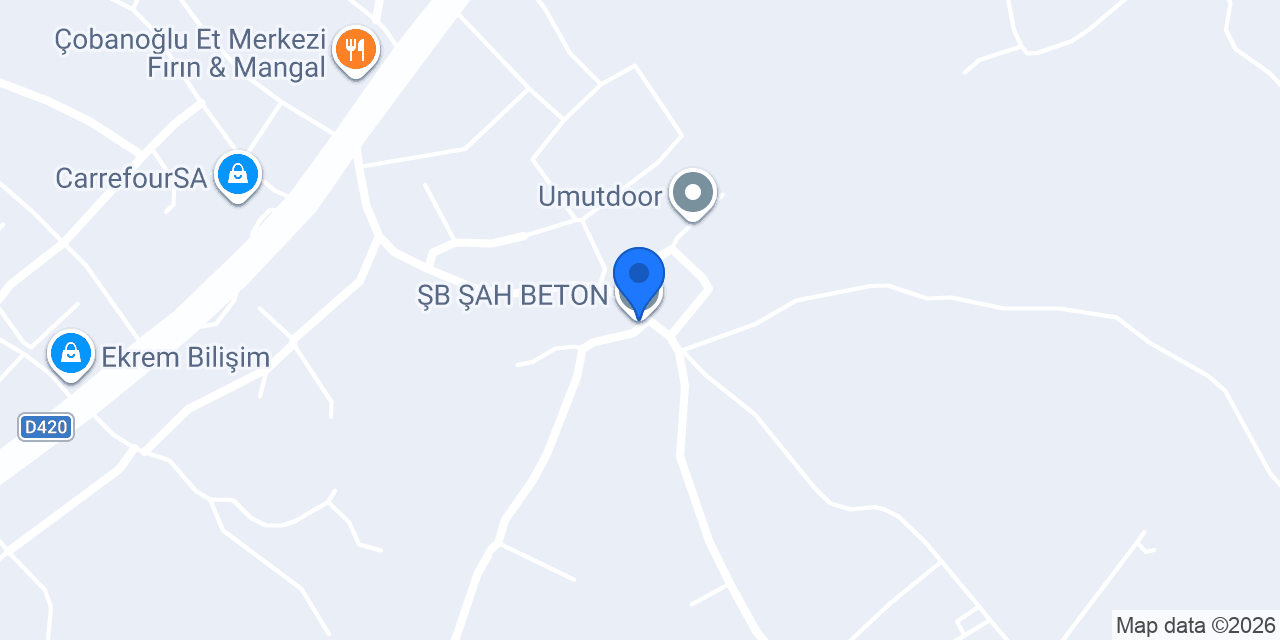 ŞB ŞAH BETON konumu