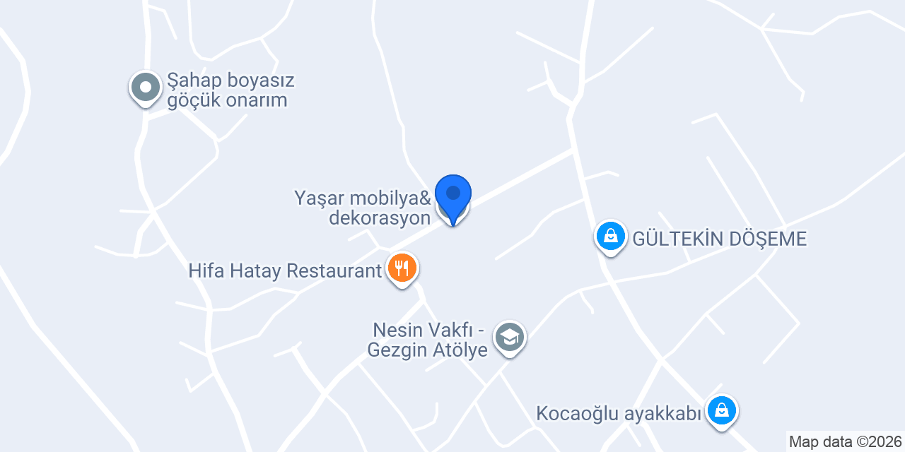 Yaşar mobilya& dekorasyon konumu