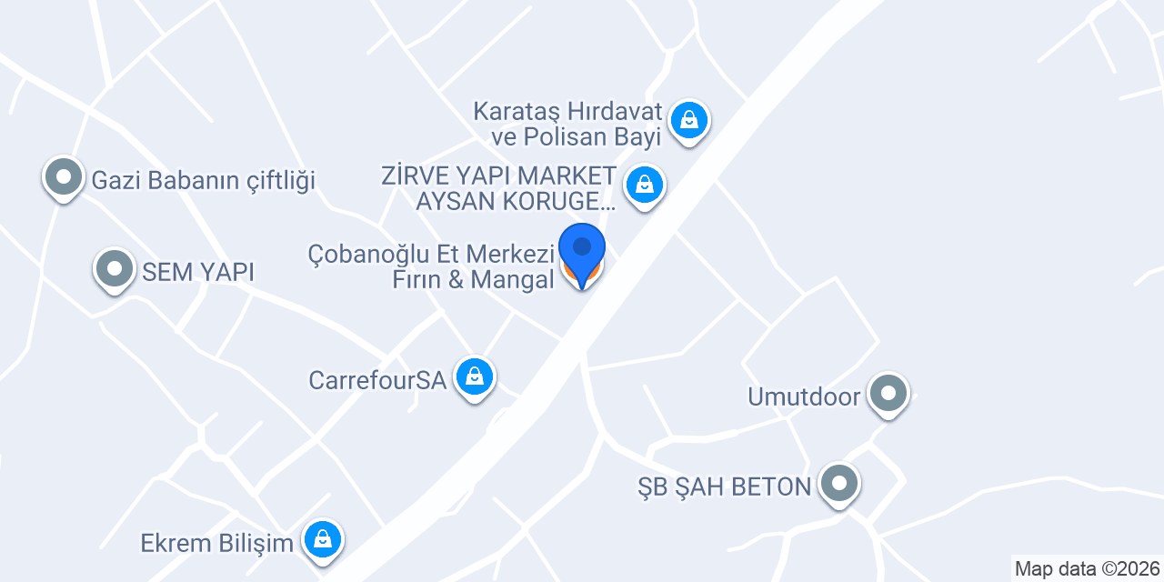 Çobanoğlu Et Merkezi Fırın & Mangal konumu