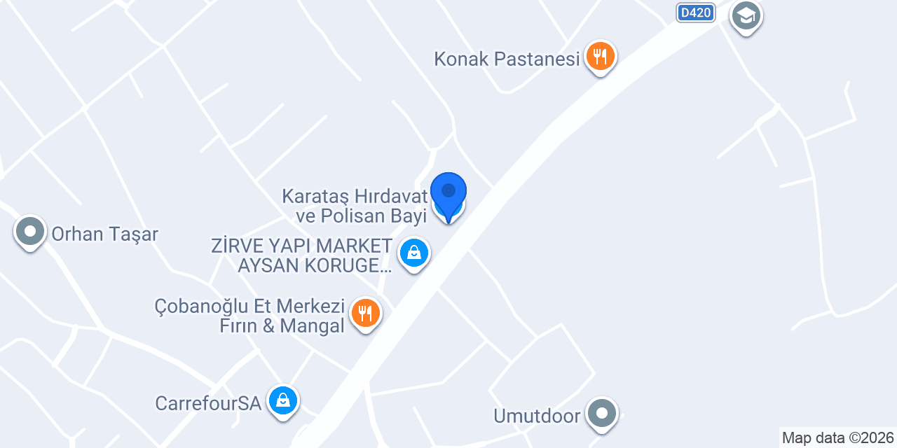 Karataş Hırdavat ve Polisan Bayi konumu