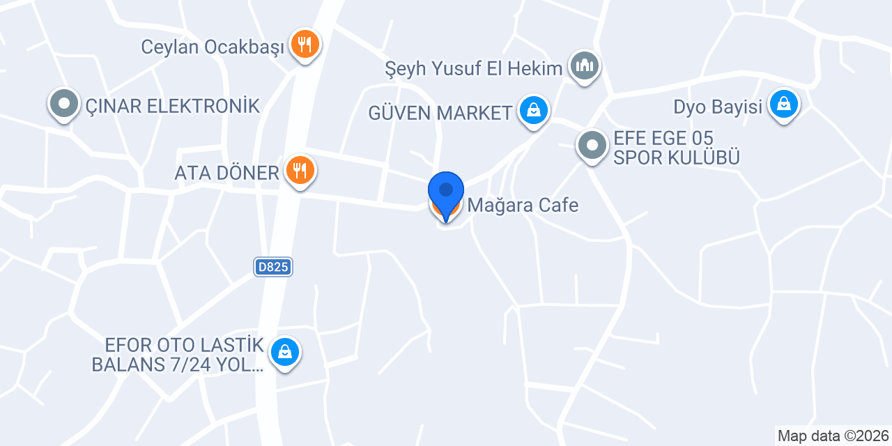 Mağara Cafe konumu