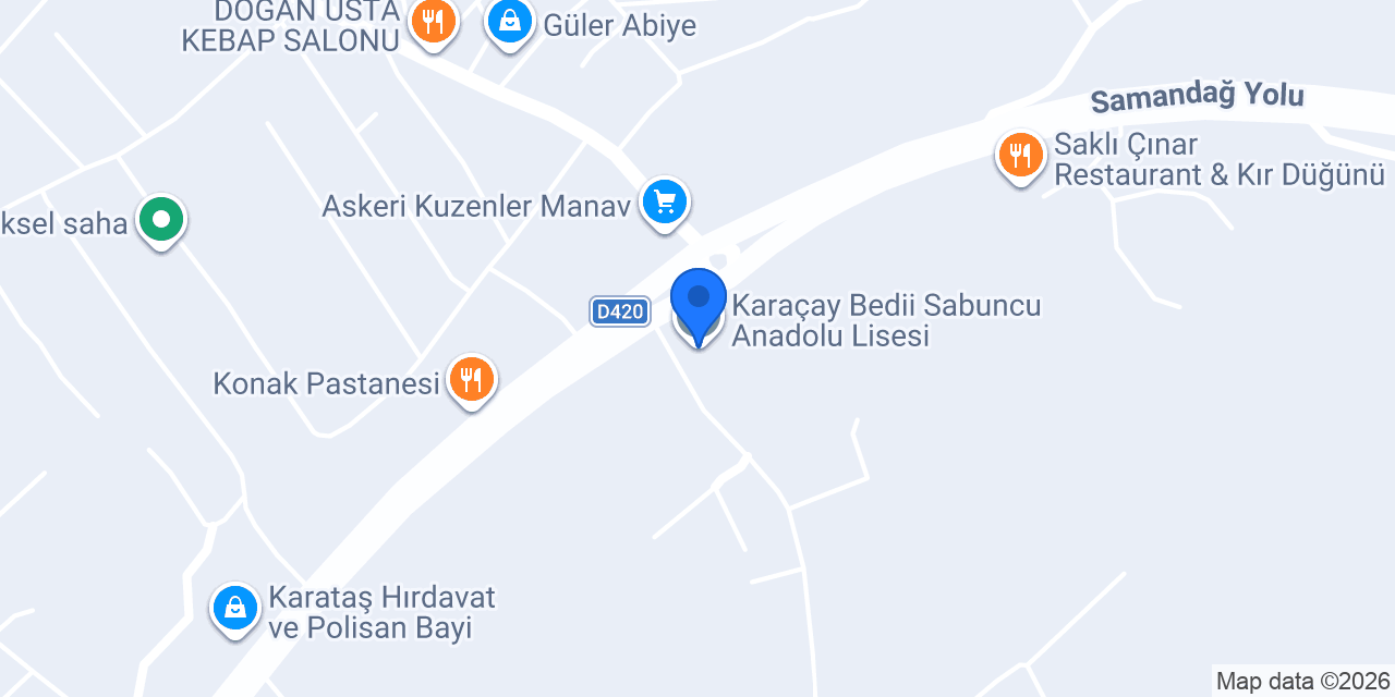 Karaçay Bedii Sabuncu Anadolu Lisesi konumu