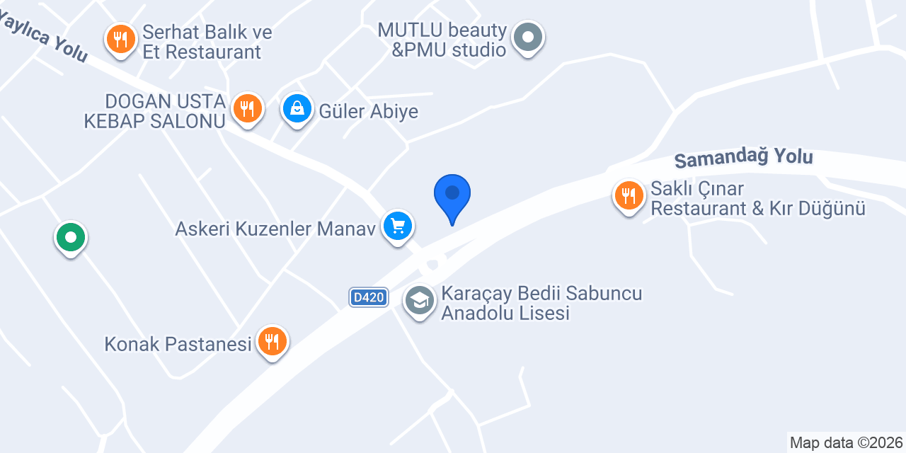Beyaz Restaurant & Pisirim Evi konumu