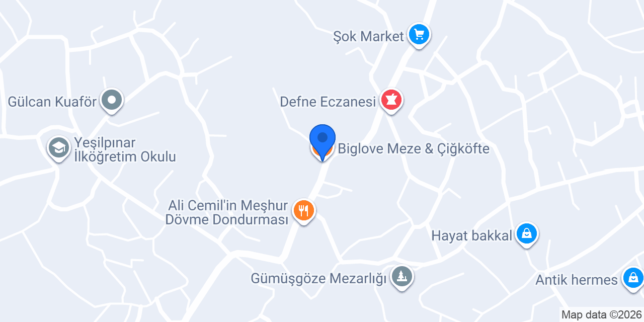 Biglove Meze & Çiğköfte konumu