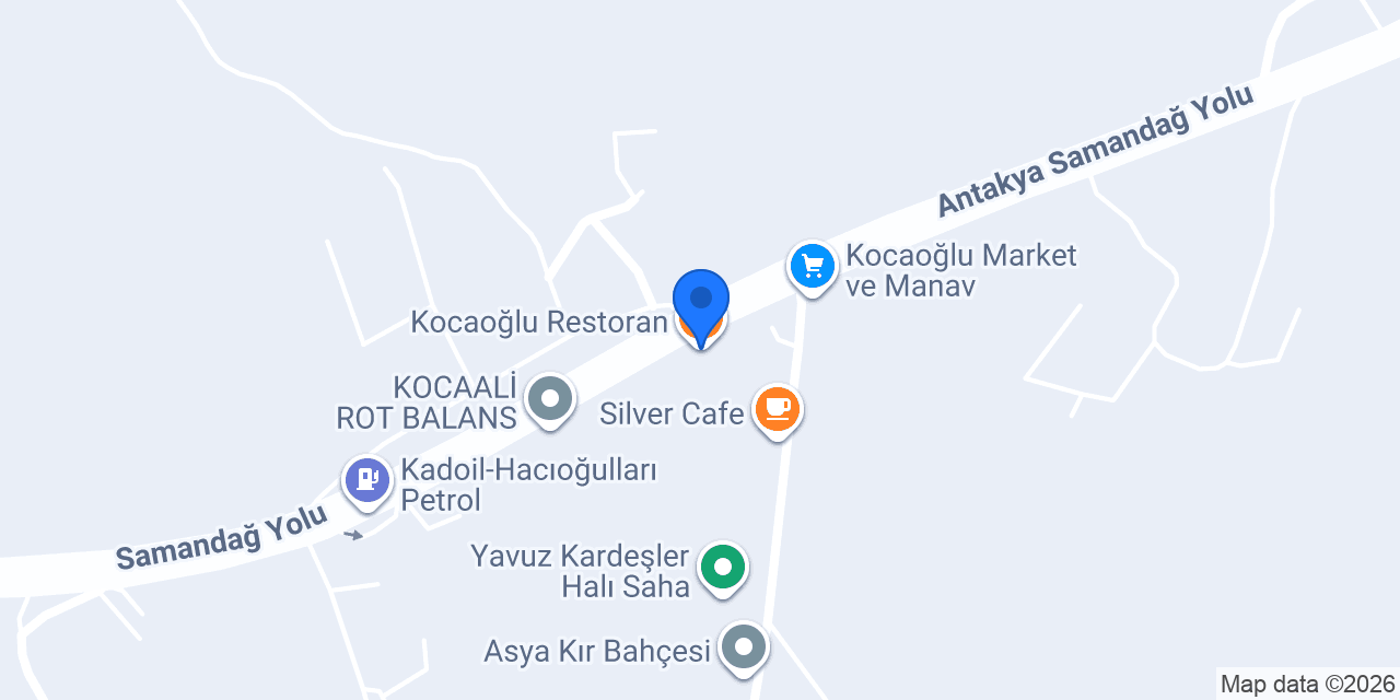 Kocaoğlu Restoran konumu