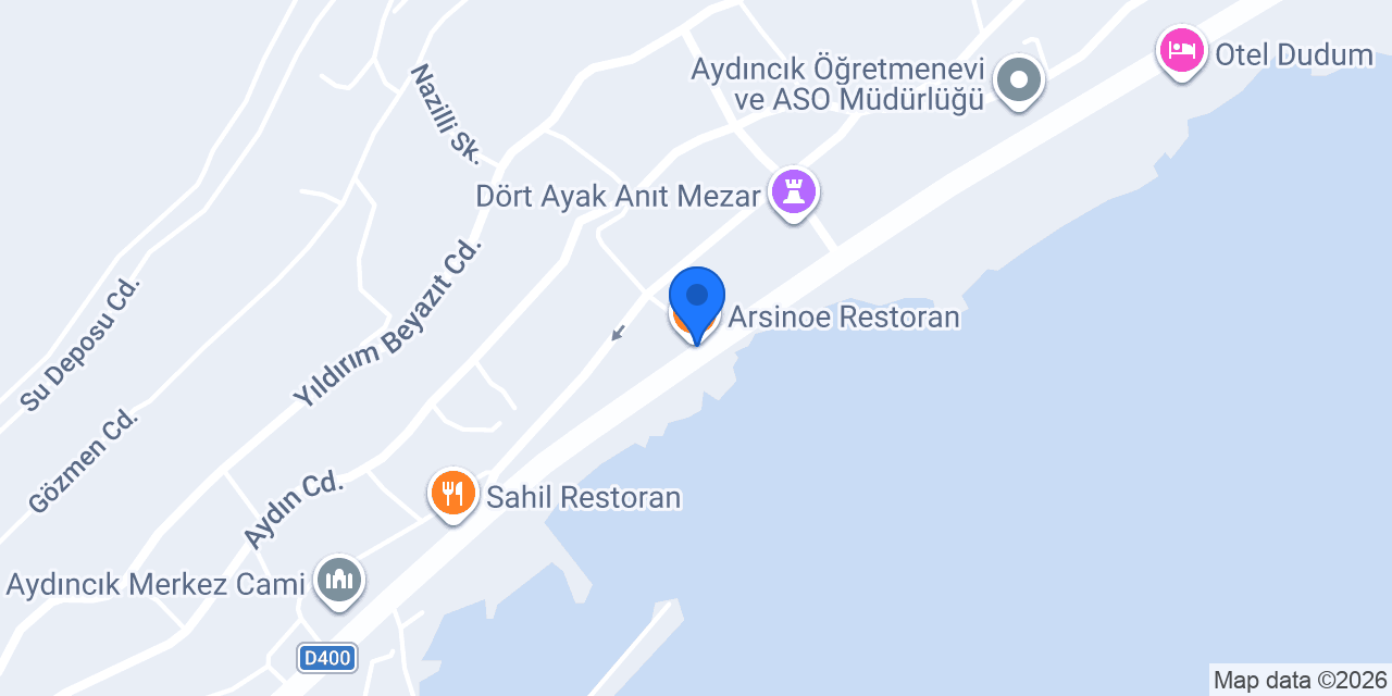 Arsinoe Restoran konumu