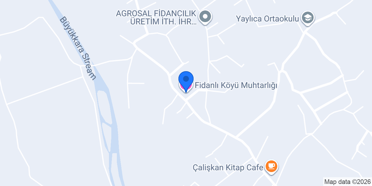 Fidanlı Köyü Muhtarlığı konumu