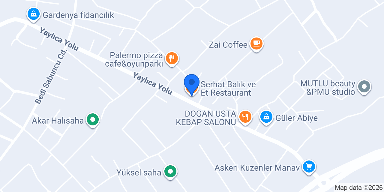 Serhat Balık ve Et Restaurant konumu