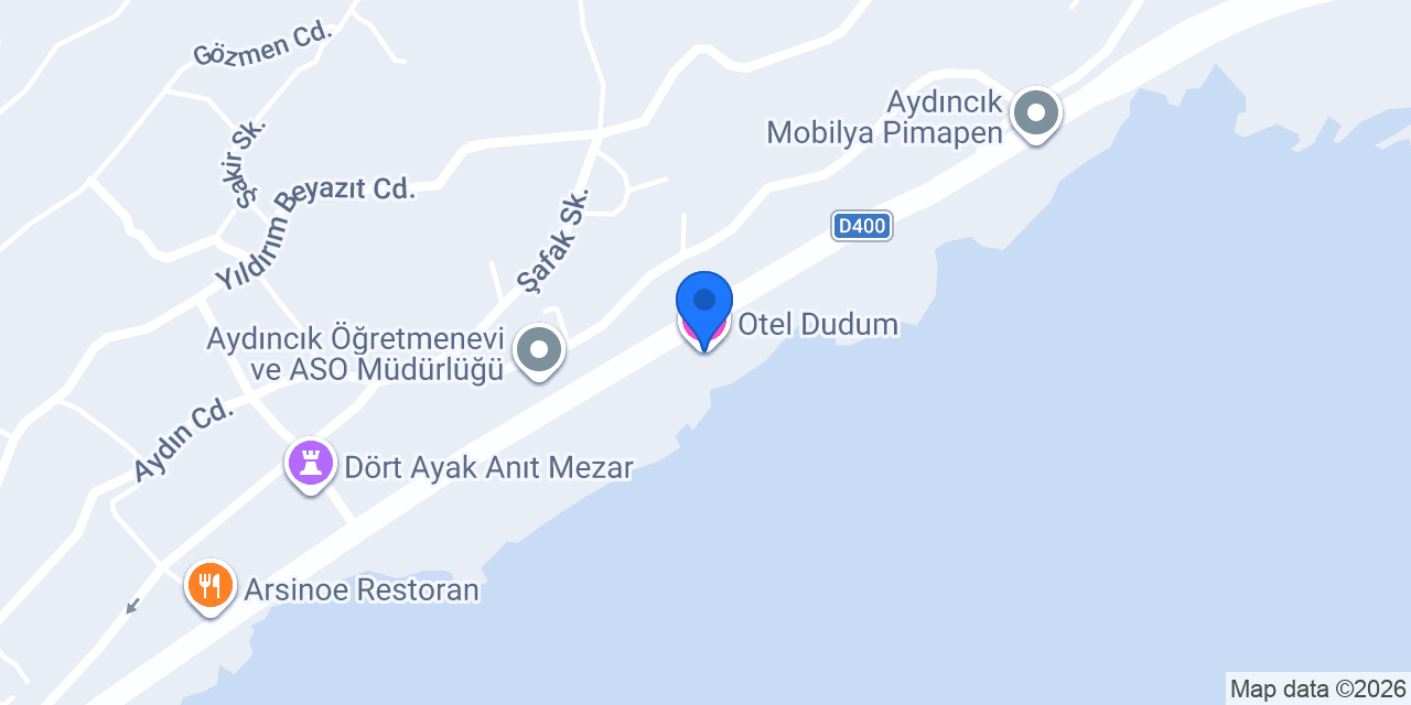 Otel Dudum konumu