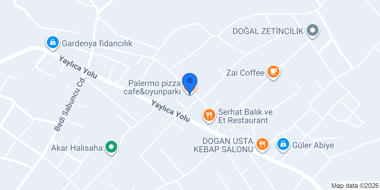 Palermo pizza cafe&oyunparkı konumu
