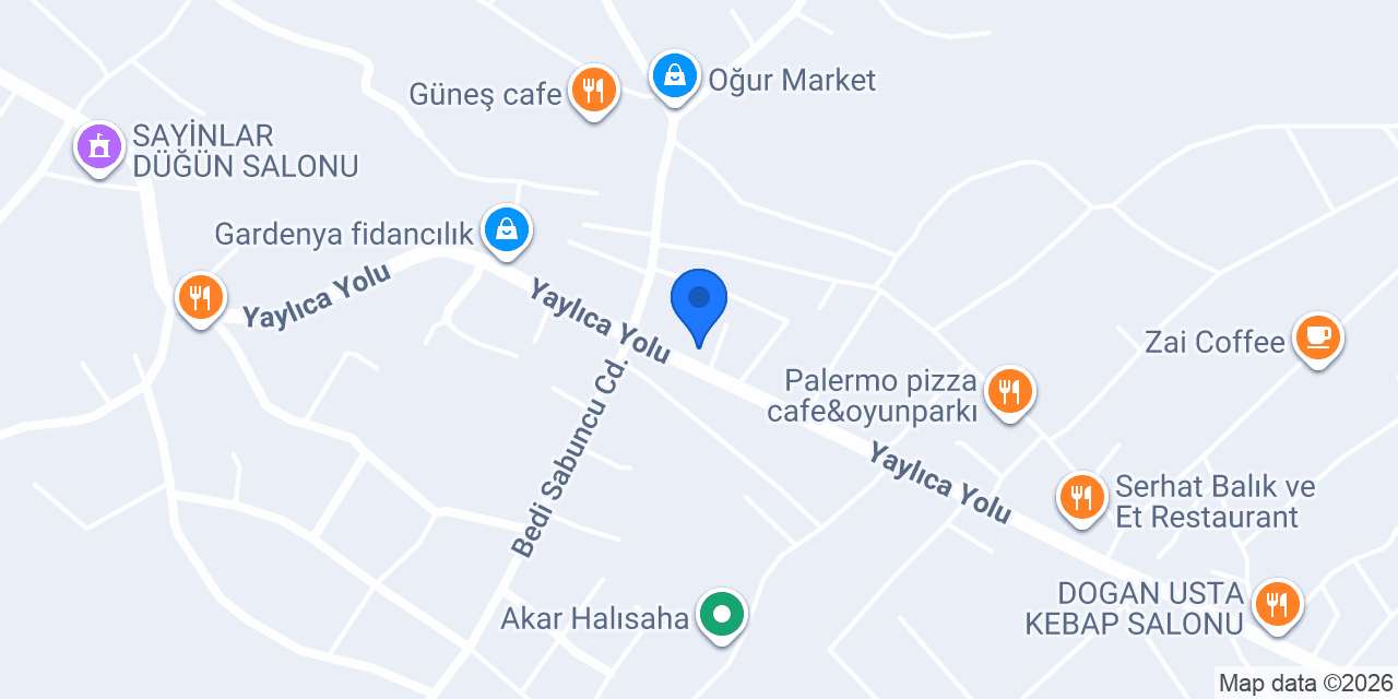 Asma altı kebab ve pişirim salonu konumu