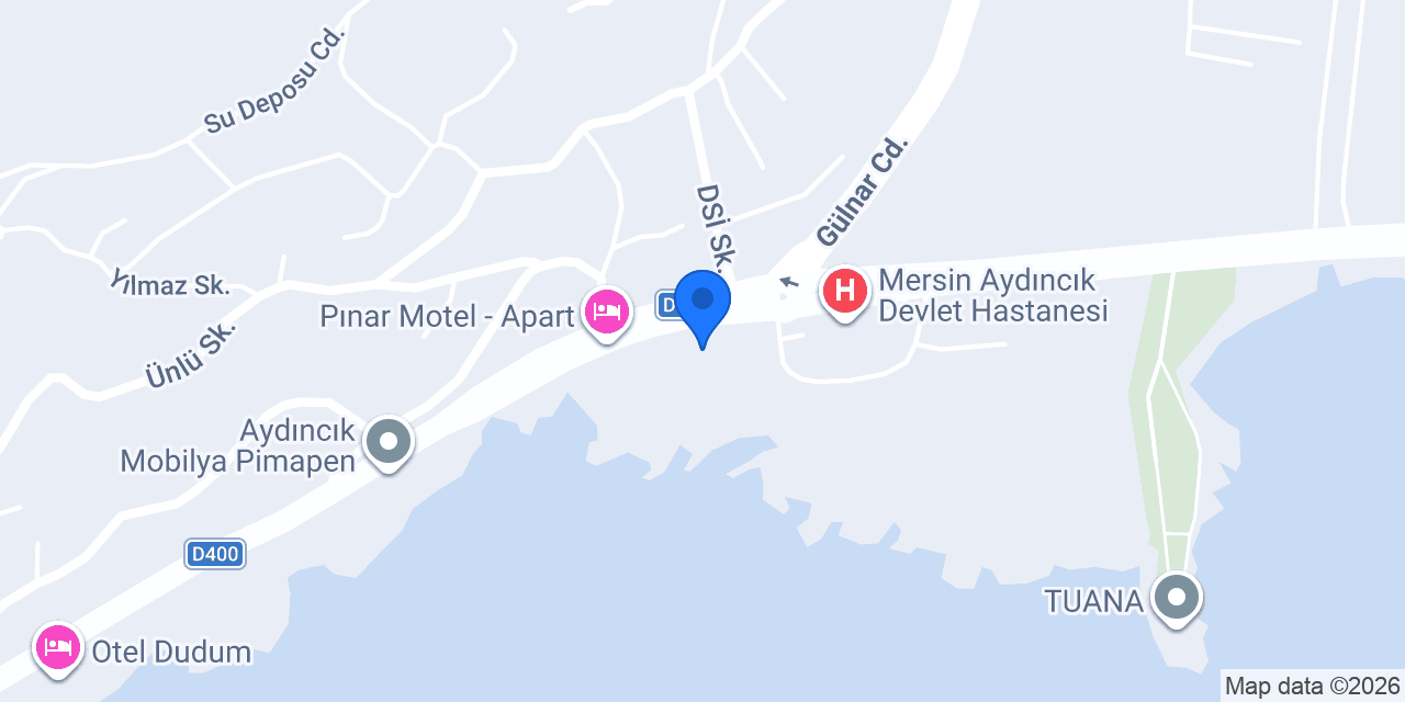 Aydıncık(Mersin) Belediyesi konumu